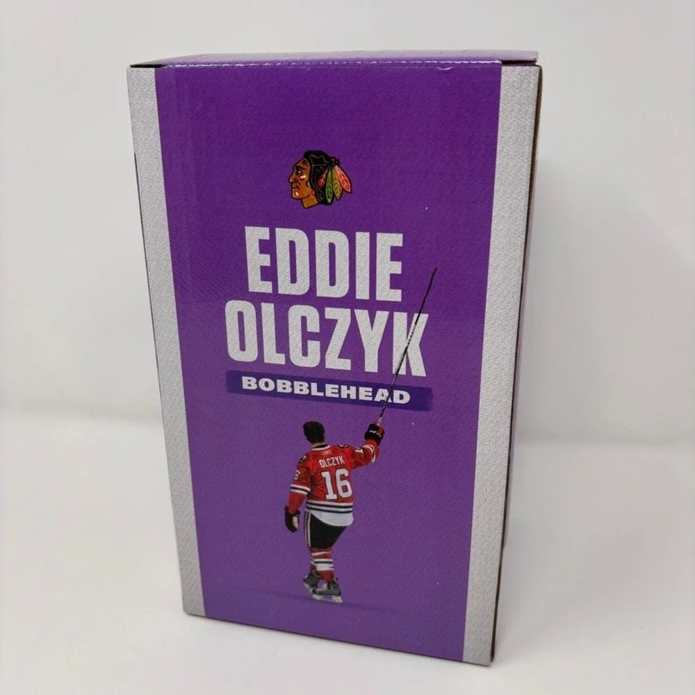 Chicago Blackhawks Eddie Olczyk Bobblehead 10/27/19 Hockey Fights Cancer SGA NIB